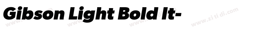 Gibson Light Bold It字体转换